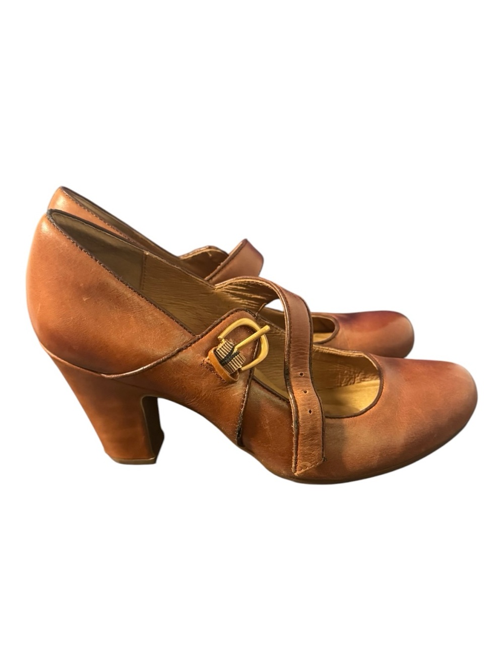 Söfft Miranda Brown Leather Mary Jane Pumps Size 9 - Picture 2 of 6